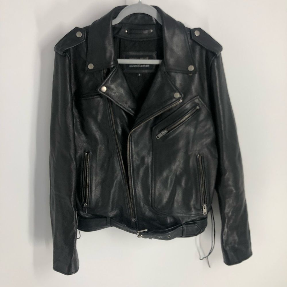 Wilson Leather Finn Rider Moto Jacket Sz S - Picture 6 of 13